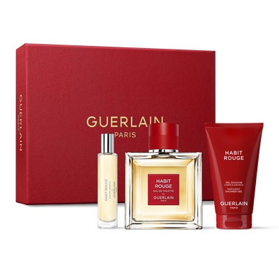 KIT COFFRET GUERLAIN HABIT ROUGE MASCULINO EAU DE TOILETTE